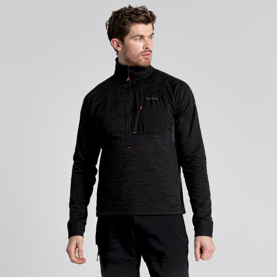 Craghoppers Tarbert Half Zip Trøjer Herre Sort | RIM3229QZ