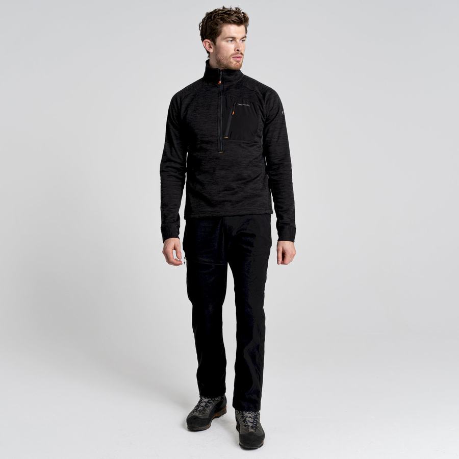 Craghoppers Tarbert Half Zip Trøjer Herre Sort | RIM3229QZ