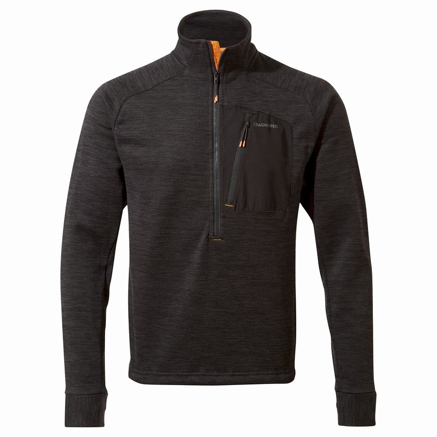 Craghoppers Tarbert Half Zip Trøjer Herre Sort | RIM3229QZ