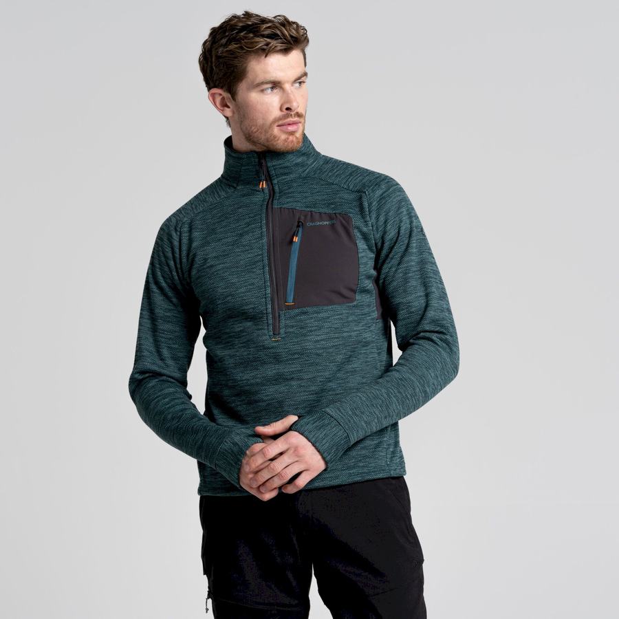 Craghoppers Tarbert Half Zip Trøjer Herre Grøn | ZPW9232KL