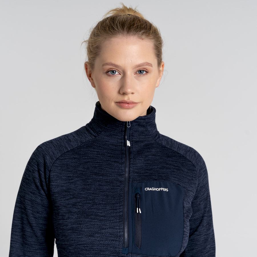 Craghoppers Trina Half Zip Trøjer Dame Blå Mørkeblå | OWW4947MI