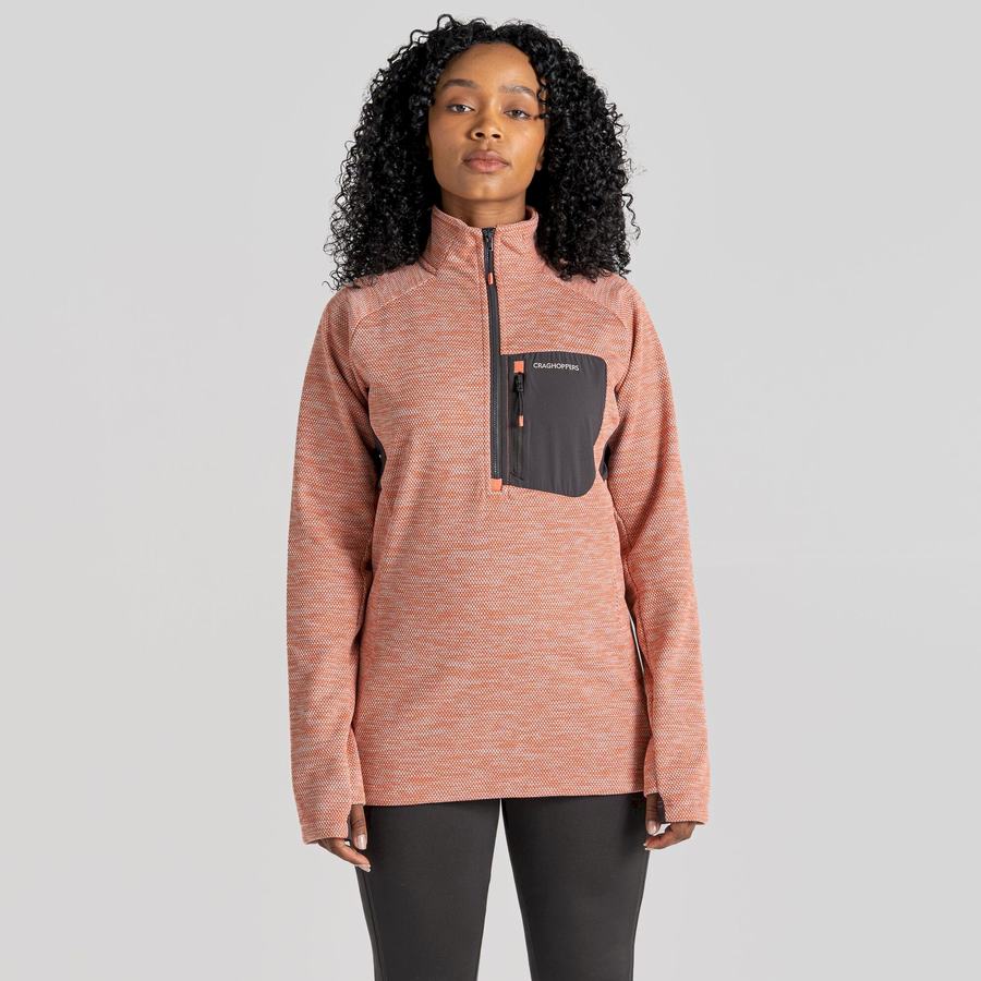 Craghoppers Trina Half Zip Trøjer Dame Koral | DQA6633QN