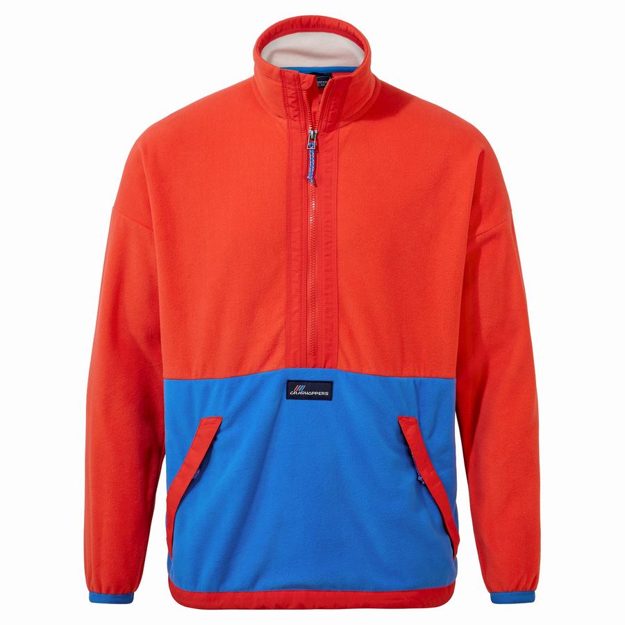 Craghoppers Welwood Half Zip Trøjer Dame Orange Rød Blå | KQH232AJ