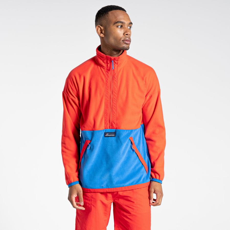 Craghoppers Welwood Half Zip Trøjer Dame Orange Rød Blå | KQH232AJ