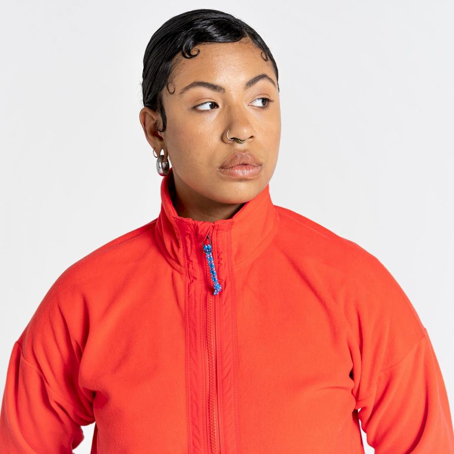 Craghoppers Welwood Half Zip Trøjer Dame Orange Rød Blå | KQH232AJ